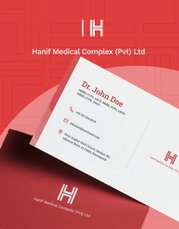 Hanif Medical Complex healthcare branding and interface design by Wondercraftz